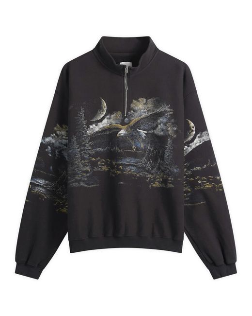 Roa Black Fai Half Zip Sweatshirt for men