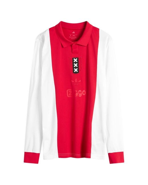 Adidas Red Ajax 125 Long Sleeve Jersey