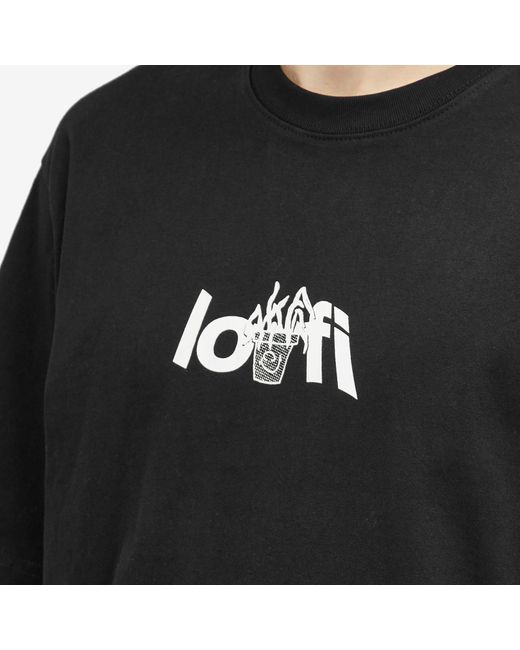 LO-FI Black Plant Logo T-Shirt for men