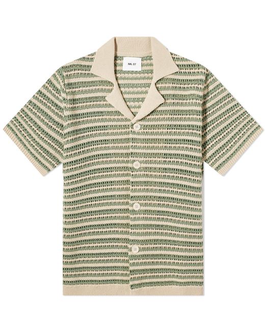 NN07 Green Henry Knit Vacation Shirt for men
