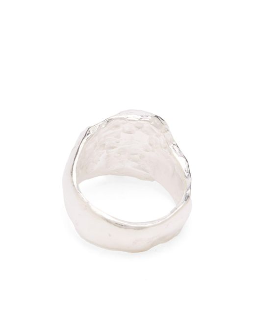 SIMUERO White Sello Vela Ring for men