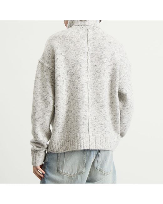 Won Hundred Gray Bristol Reverse Seam Turtle Neck Jumper for men