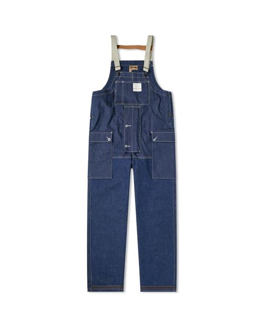 Nigel Cabourn Blue X Lybro Japanese Denim Naval Dungaree for men