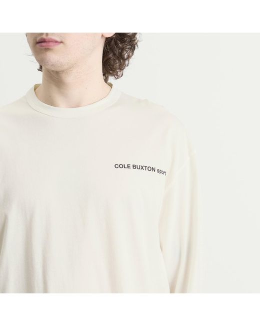 Cole Buxton White Sport Long Sleeve for men
