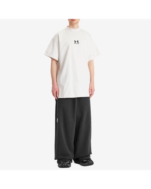 Balenciaga White Under Armour Oversized T-Shirt for men
