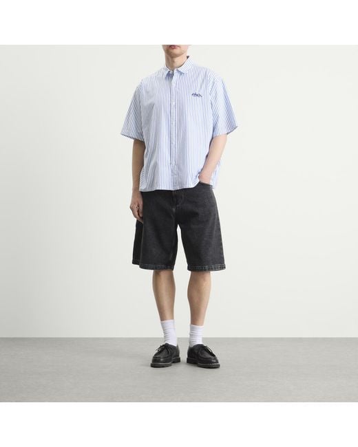 Edwin Gray Denim Worker Shorts for men