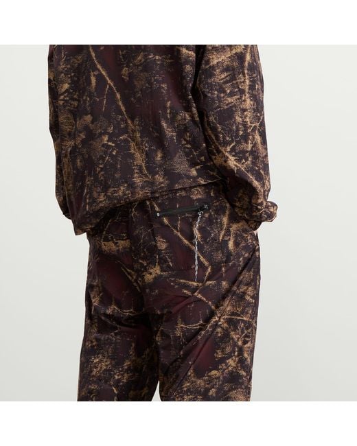 No Problemo Brown Forest Glitch Nylon Pant for men