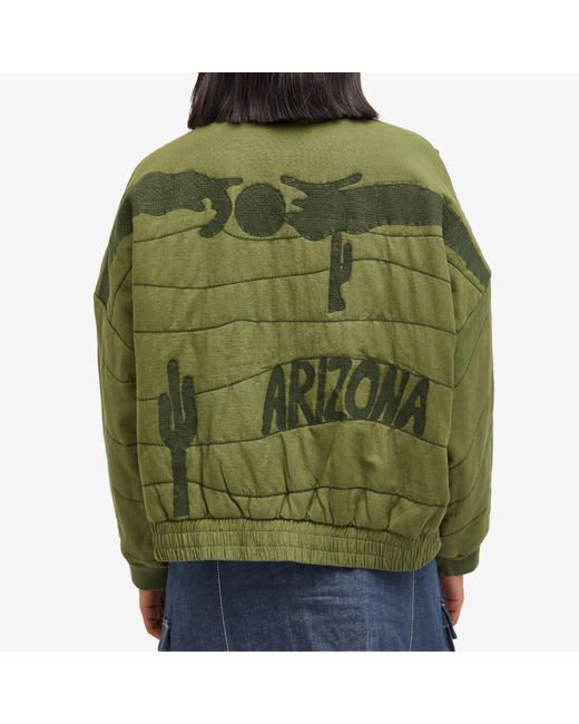 ARIZONA LOVE Green Embroidered Bomber Jacket