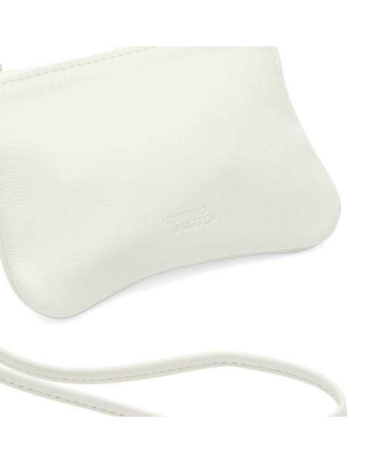 NOTHING WRITTEN White Mini Round Coin Purse