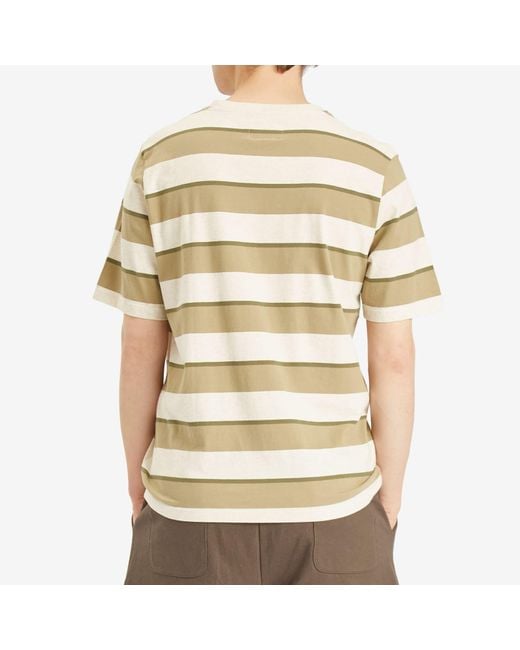 Folk Natural Melange Shadow Stripe T-Shirt for men