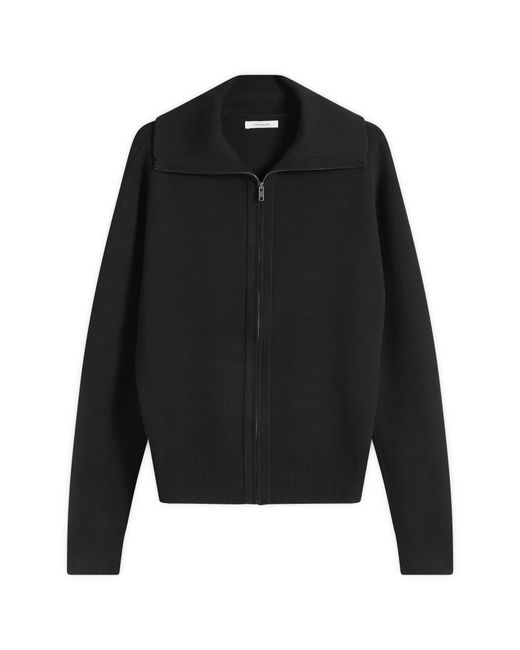 Entire studios Black Knit Zip Up Jacket for men