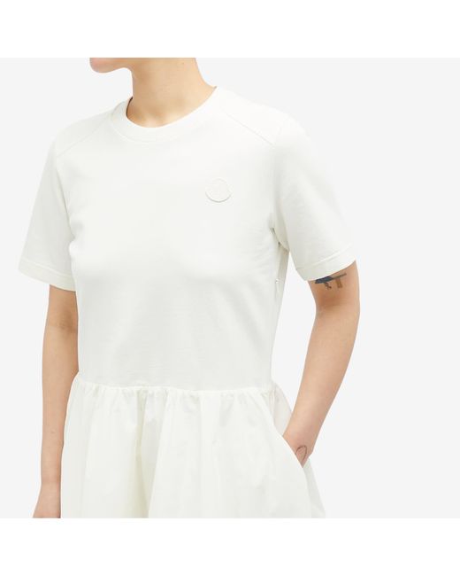 Moncler White T-Shirt Dress