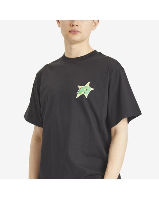 AWAKE NY Black Star A Logo T-Shirt for men