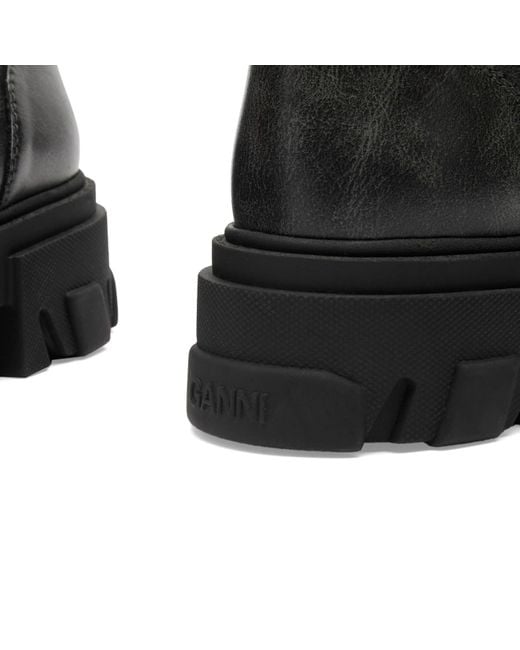 Ganni Black Cleated Mountain Boots