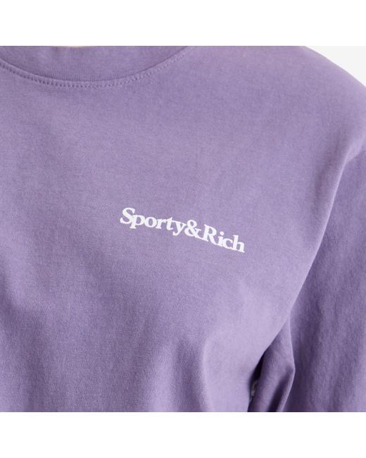 Sporty & Rich Purple Health Is Wealth T-Shirt