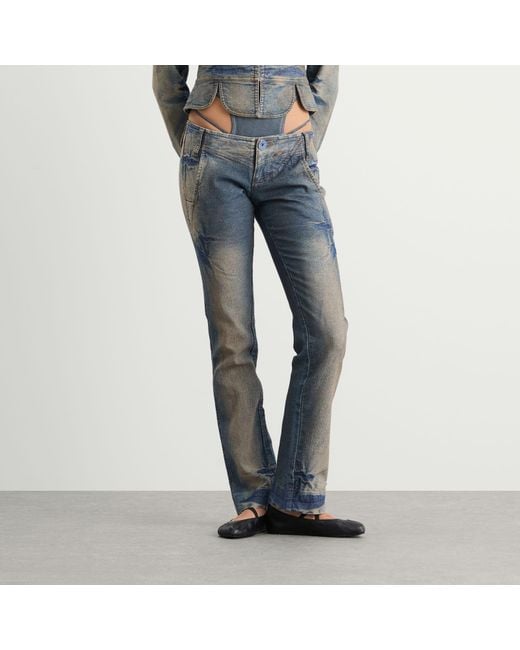Miss Sixty Blue Knwls X Low Waisted Jeans
