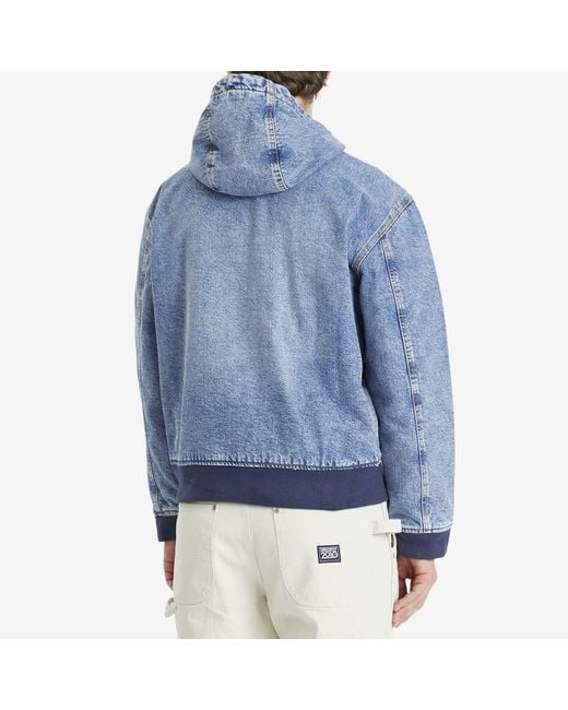 Dickies Blue Hooded Denim Jacket for men