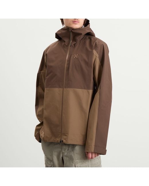 Haglöfs Brown Front Proof Ii Waterproof Jacket for men