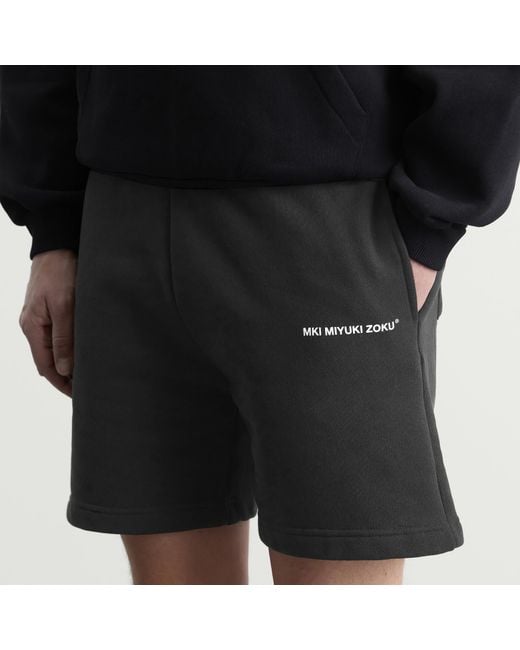MKI Miyuki-Zoku Black Uniform Sweat Shorts for men
