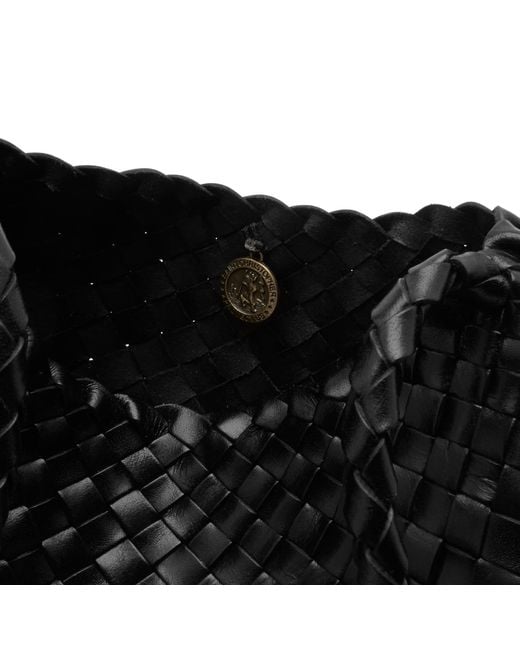 トートバッグ Dragon Diffusion SS25 Rosanna Black 8943 (8943 BLACK) Dragon Diffusion - Rosanna Black Woven Leather Bag