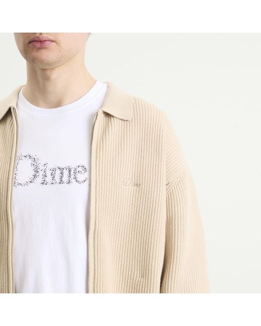 Dime Natural Double Zip Knit Cardigan for men