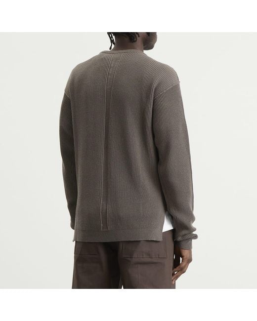 Rick Owens Gray Round Neck Jumper for men