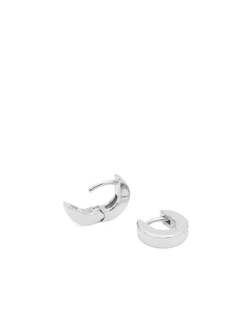 Tom Wood White Beck Huggies Earrings