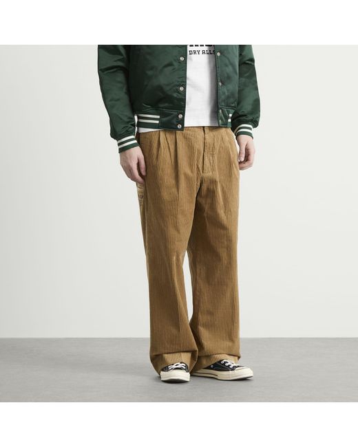 Human Made Natural Corduroy Pleated Trousers for men