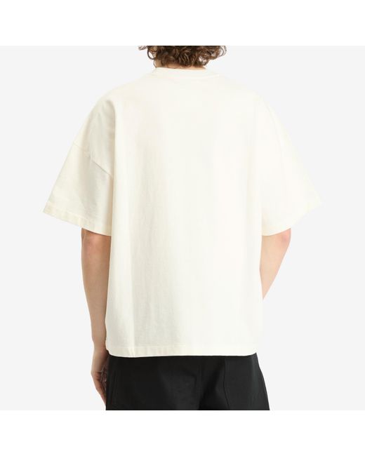 Jil Sander White Logo T-Shirt for men