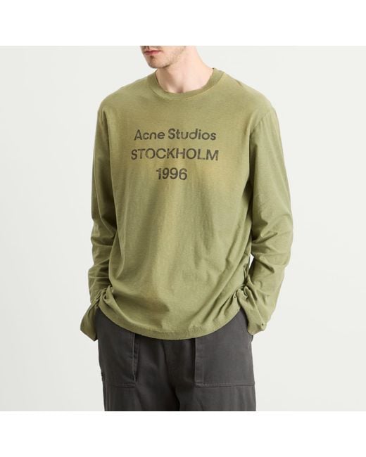 Acne Studios Edden U 1996 Long Sleeve T-Shirt in Green for Men