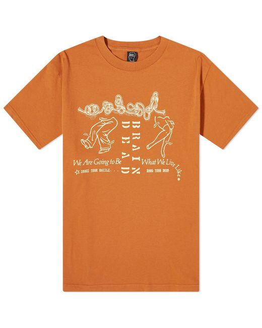 Brain Dead Orange Life Beyond T-Shirt for men