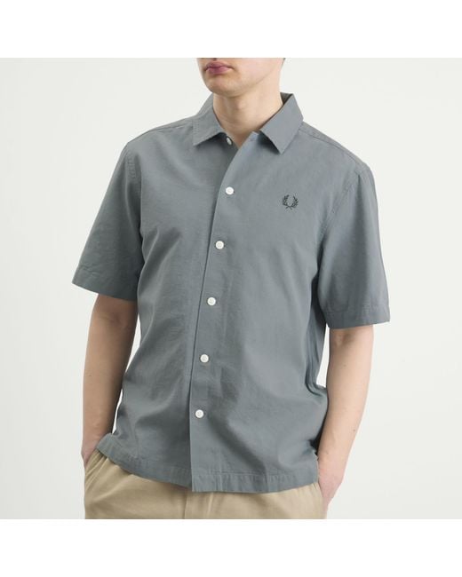 Fred Perry Gray Logo Shirt for men