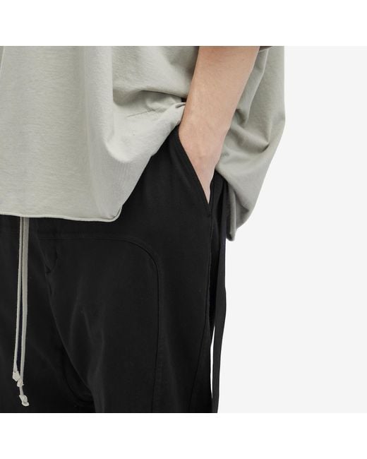 Rick Owens Black Prisoner Lightweight Drawstring Pants for men