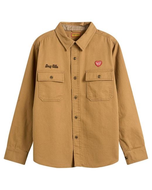 Human Made Brown Work Shirt for men