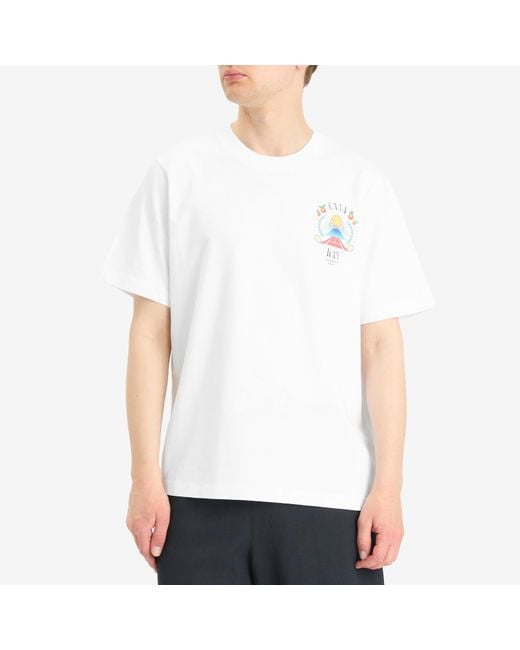 Casablanca White Casa Way Mountain Printed T-Shirt for men