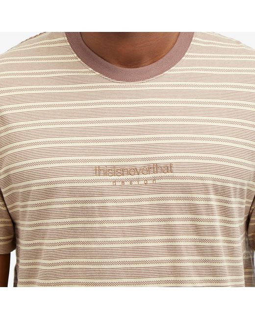 Thisisneverthat Natural Micro Striped T-Shirt for men
