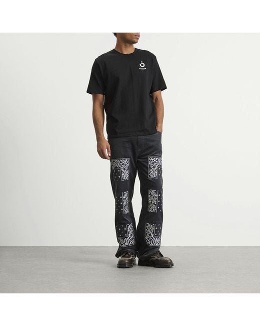 Nomarythm Textile Gray Bandana Embroidery Corduroy Trousers for men