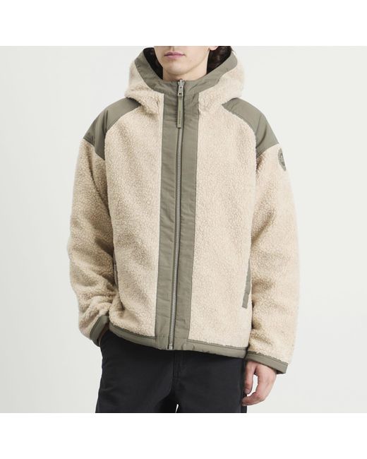 Canada Goose Natural Alberni Reversible Fleece Bomber Jacket for men