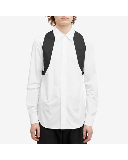 Alexander McQueen White Half Charm Harness Shirt for men