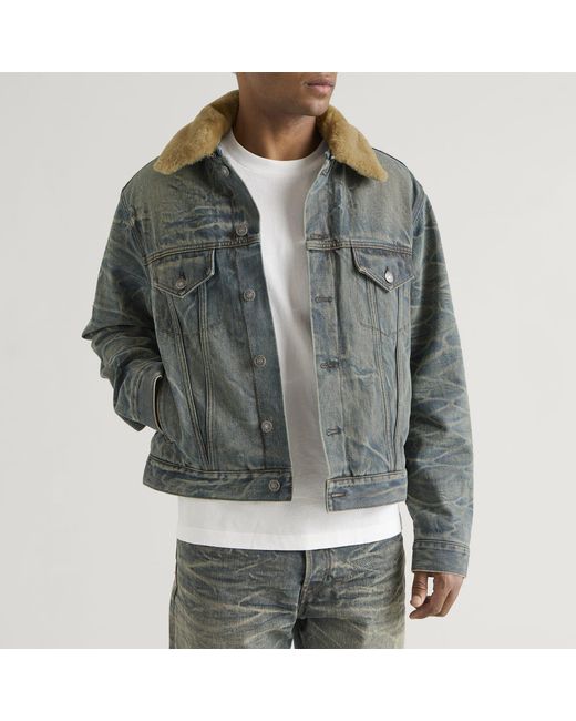 Acne Gray Rion Lined Chana Denim Jacket for men