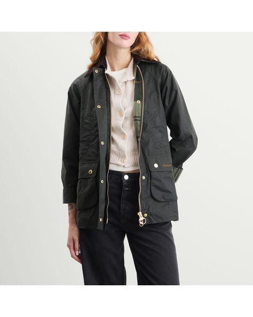 Barbour Black Modern Beadnell Wax Jacket