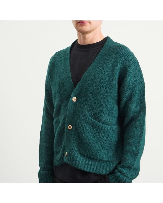 Folk Green Relaxed Cardigan for men