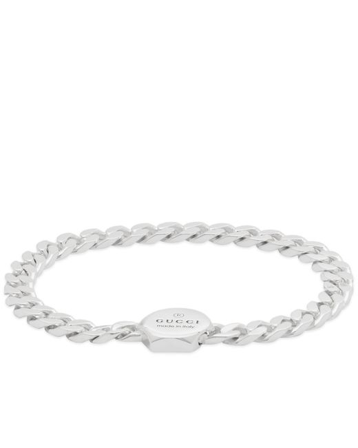 Gucci White Trademark Gourmette Bracelet for men