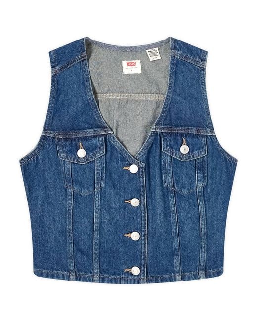Levi's Blue Denim Waistcoat