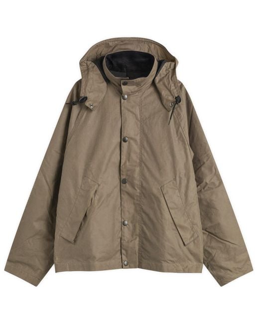 Barbour X Margaret Howell Transport Wax Jacket in Green for