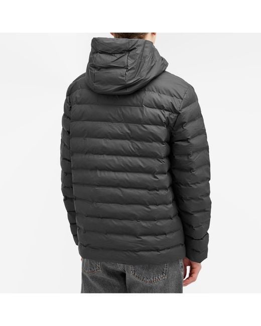 Rains Black Lohja Puffer Jacket for men