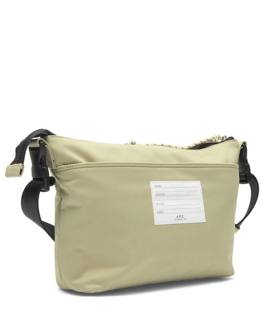 A.P.C. Green Trek Cross Body Bag for men