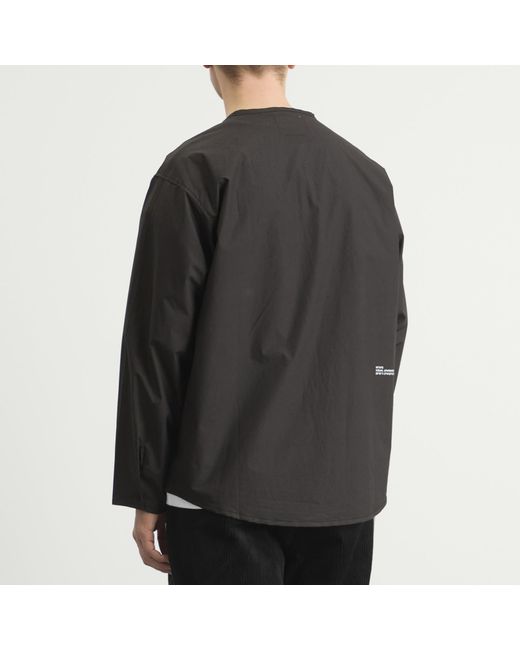 WTAPS Scout 01 Broadcloth Collarless Shirt in Black for Men | Lyst UK