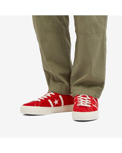 Converse Red One Star Academy Pro Sneakers