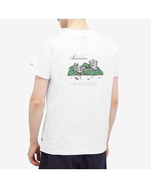 A.P.C. White X Jjjjound Hotel Souvenirs T-Shirt for men